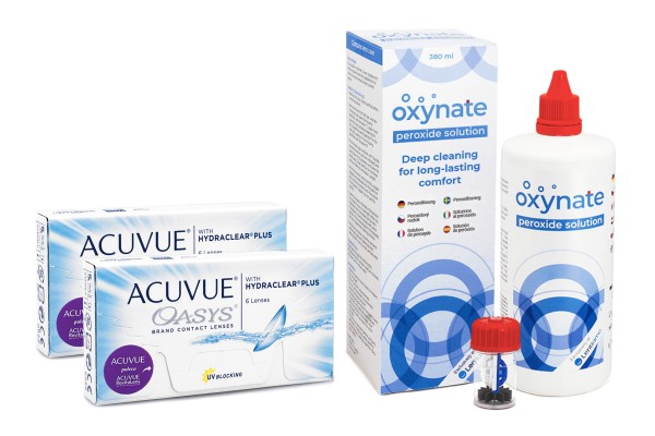 Acuvue Oasys (12 lentilles) + Oxynate Peroxide 380 ml avec étui