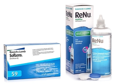 SofLens 59 (6 lentilles) + ReNu MultiPlus 360 ml avec étui